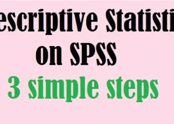 Descriptive Statistics in SPSS in Hindi – Learn in 3 Simple Steps [YouTube video]